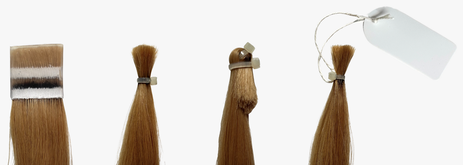 Types d'attache de mèches de cheveux